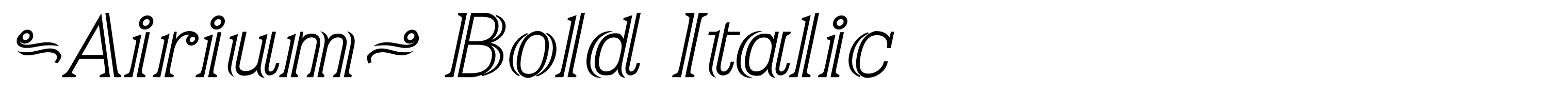 Airium Bold Italic